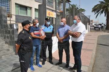 Homenaje a Jesús García Aller, comisario-jefe de la Policía Nacional de Telde (Foto Francisco Javier Santana)